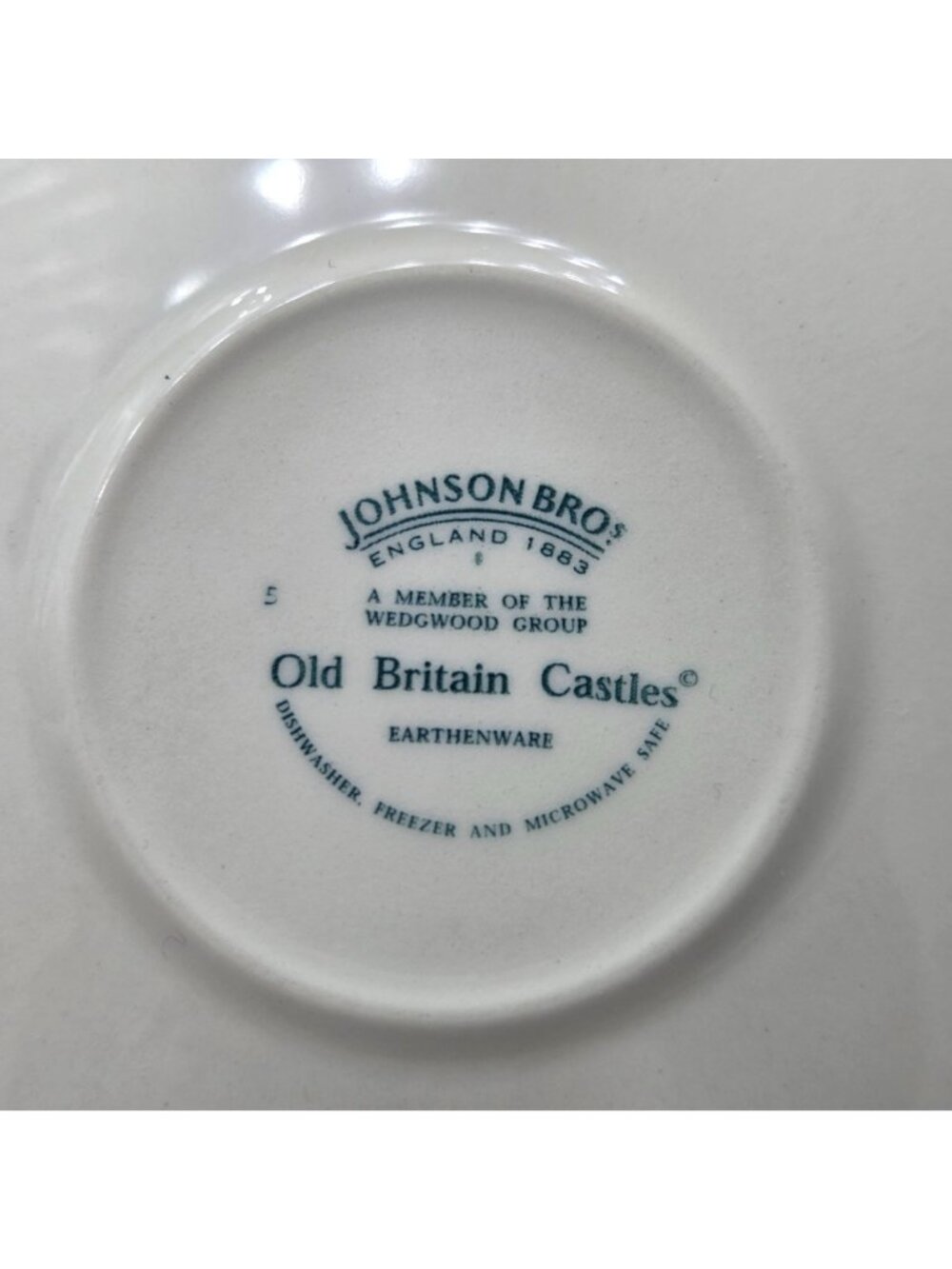 Johnson Brothers Old Britain Castles Pink Flat Cup Saucer Set Kenilworth Castle - Picture 8 of 10